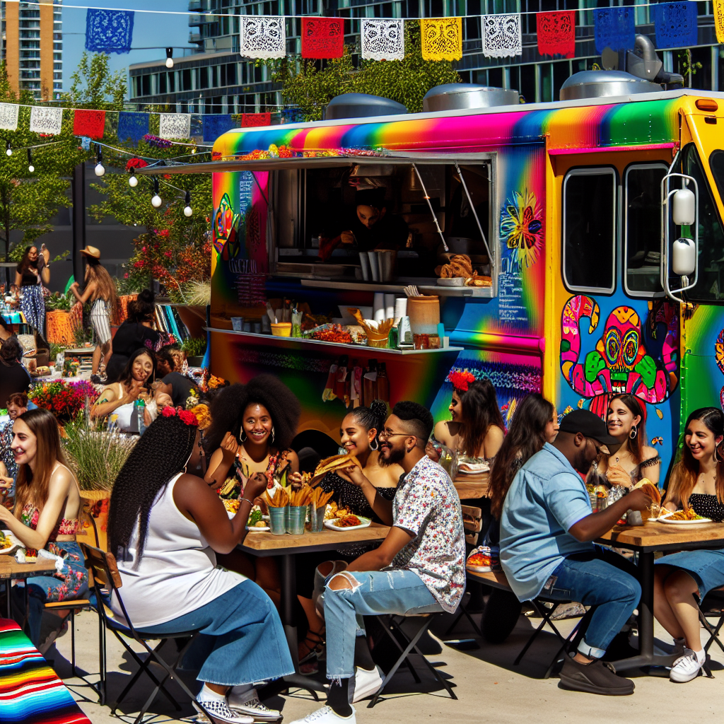 Latino food truck showcasing traditional dishes