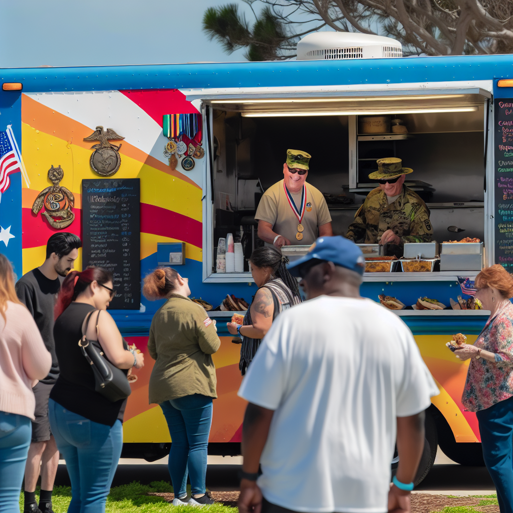 Food truck operated by a veteran