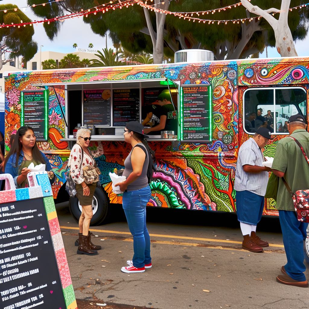 Colorful veteran-owned food truck