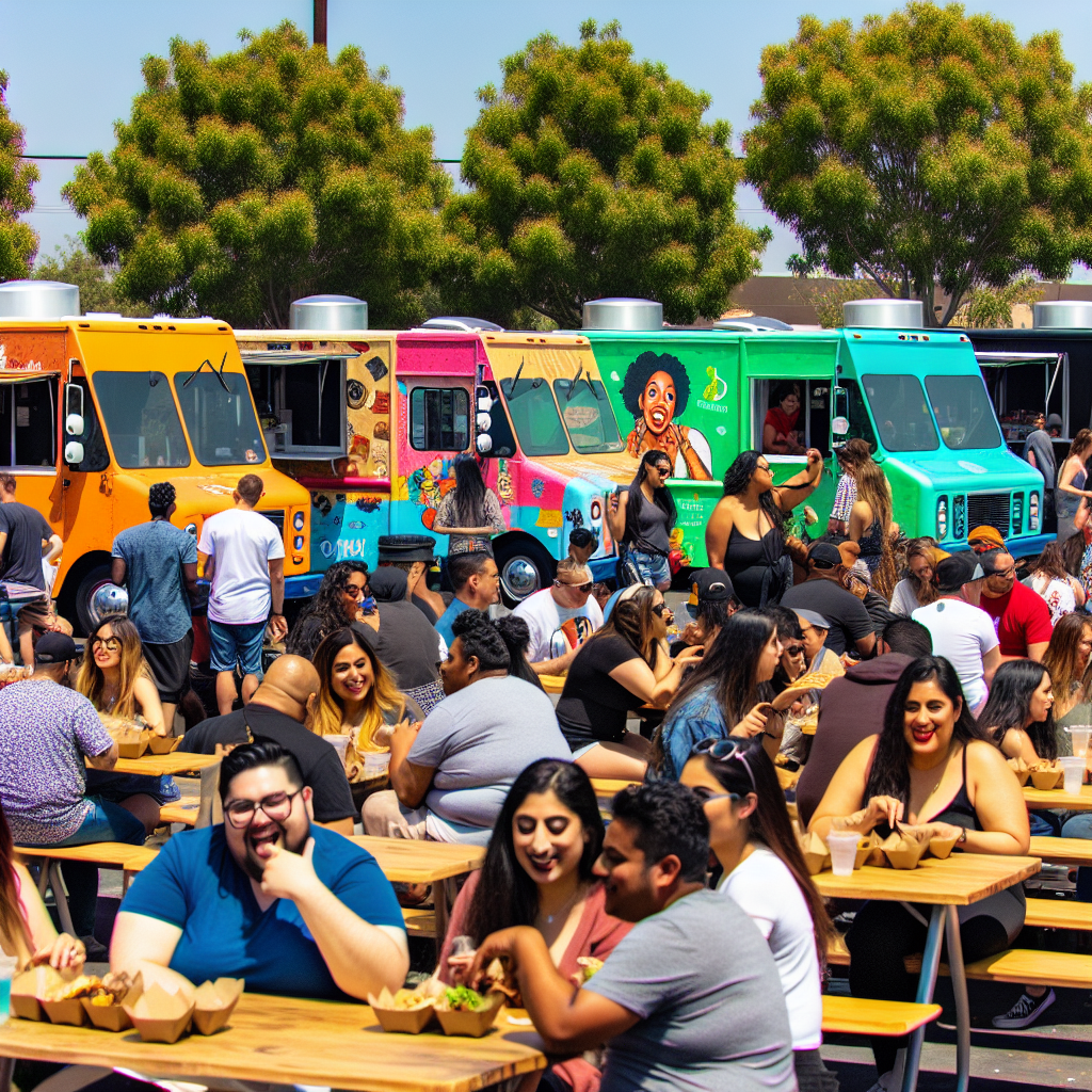 Busy Food Truck Event
