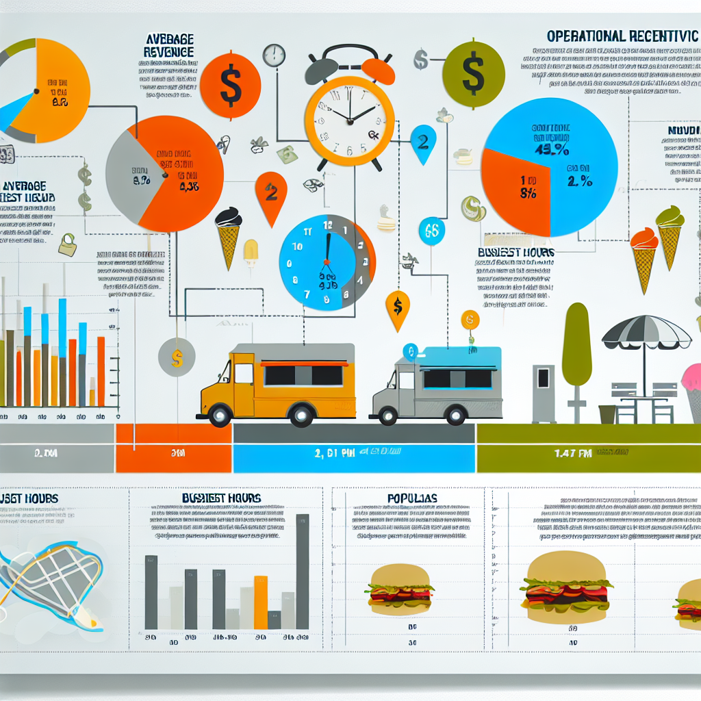 Infographic illustrating operational statistics related to food trucks