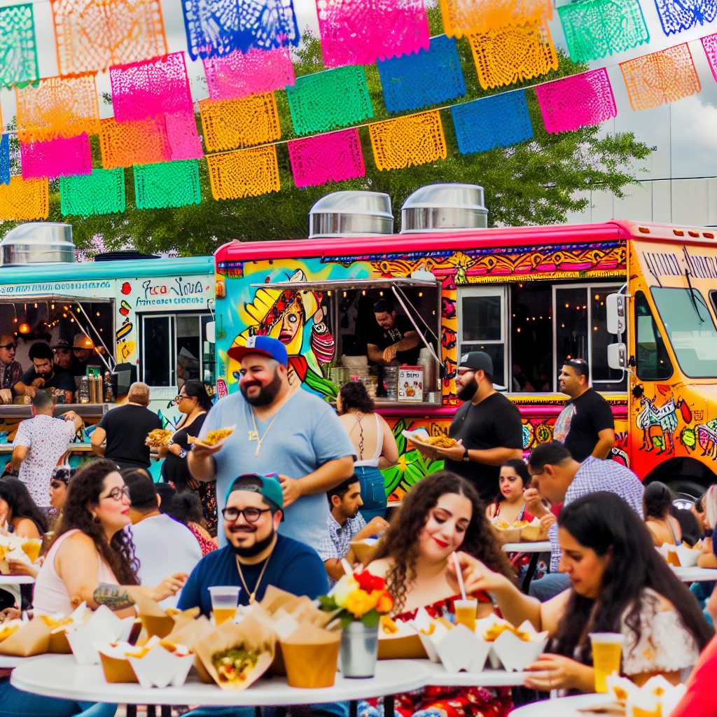 Latino Food Truck Festival Scene