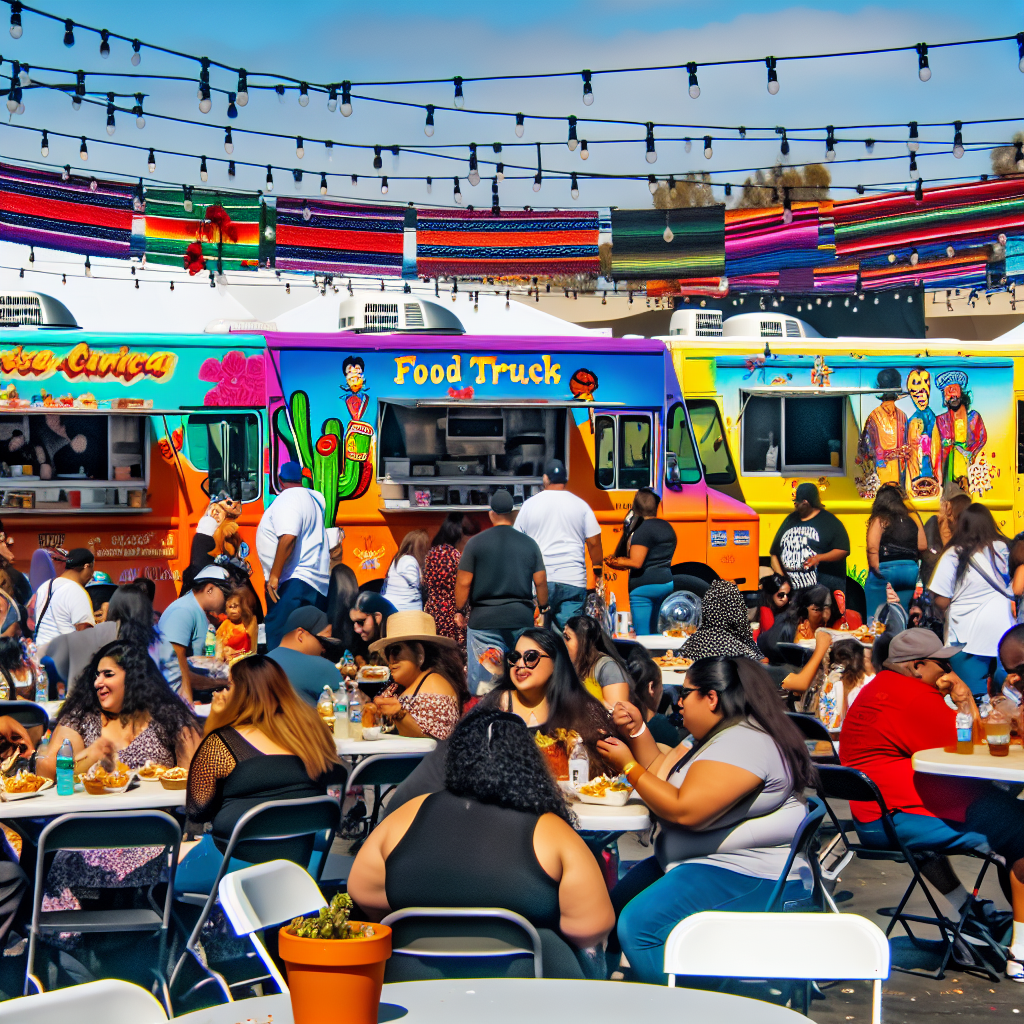 Latino Food Trucks Festival Scene