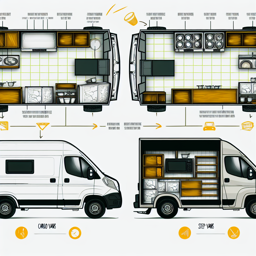 Comparison of cargo vans and step vans for food truck use