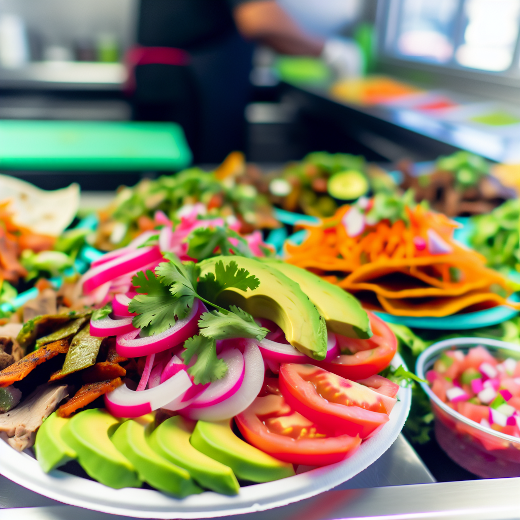 A selection of healthy Latino dishes showcasing colorful ingredients like fresh vegetables and grilled meats.