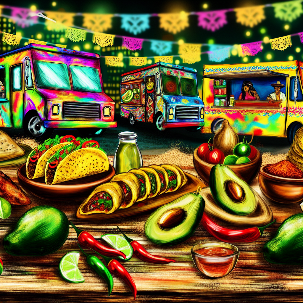 Latino food culture illustration