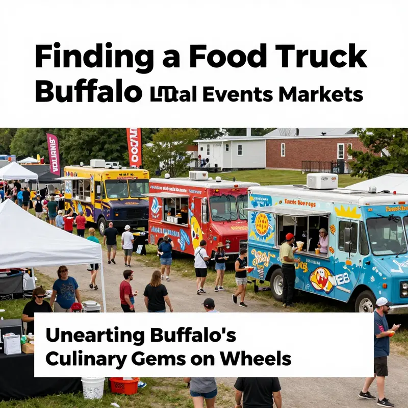 A lively food truck festival in Buffalo, showcasing diverse culinary options.
