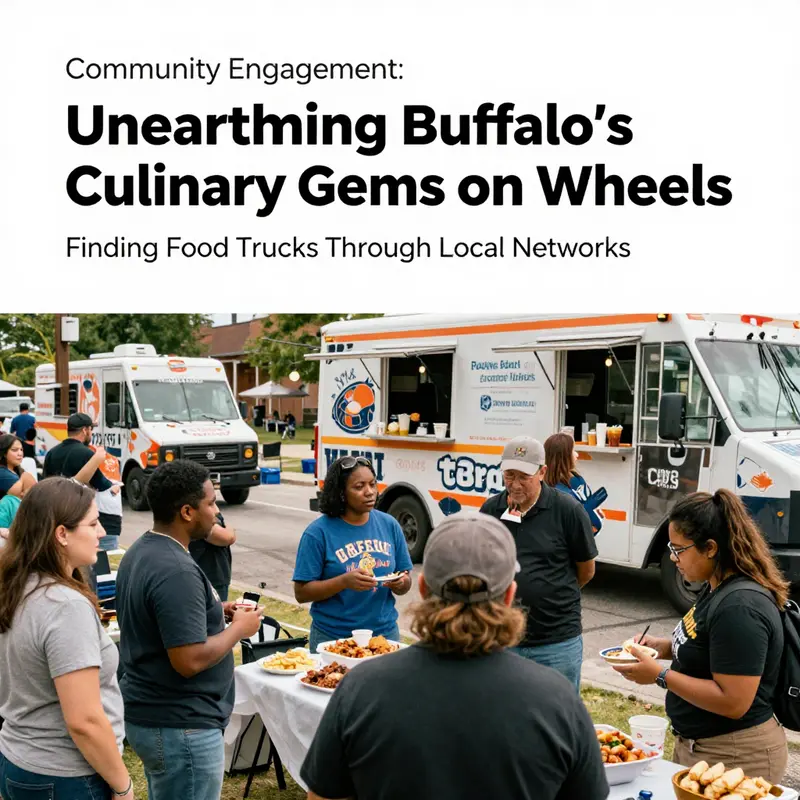 A lively food truck festival in Buffalo, showcasing diverse culinary options.