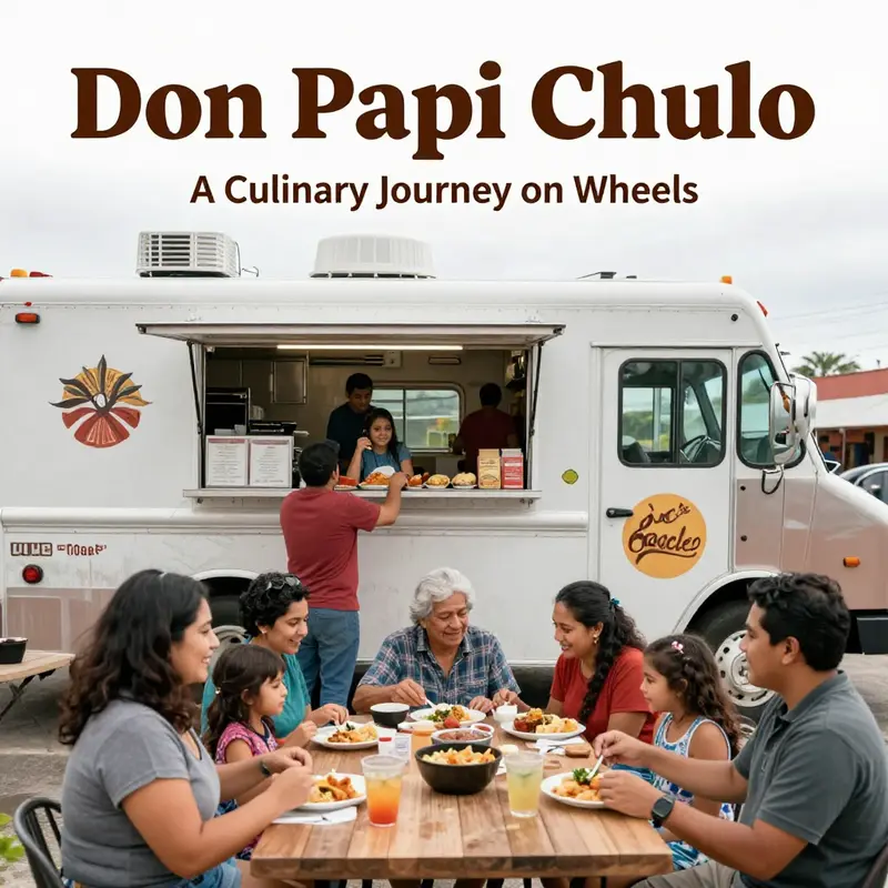 The vibrant culinary offerings at Don Papi Chulo Food Truck, delighting diverse customers.