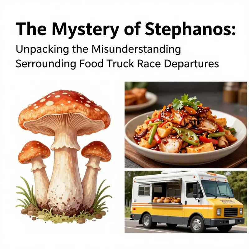 Imagery representing the confusion regarding Stephanos’ participaion in Food Truck Race.