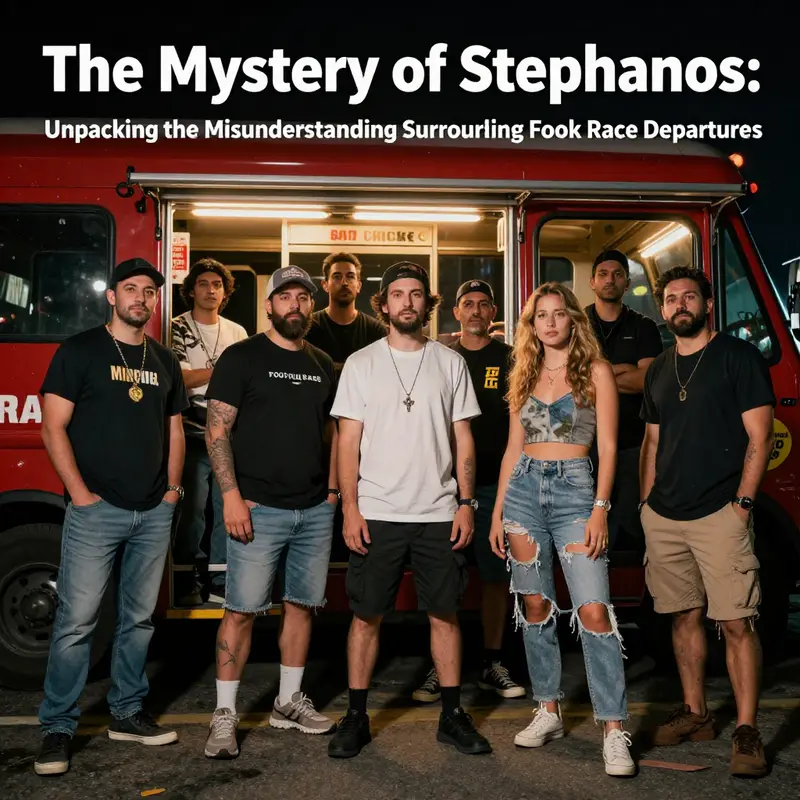 Imagery representing the confusion regarding Stephanos’ participaion in Food Truck Race.