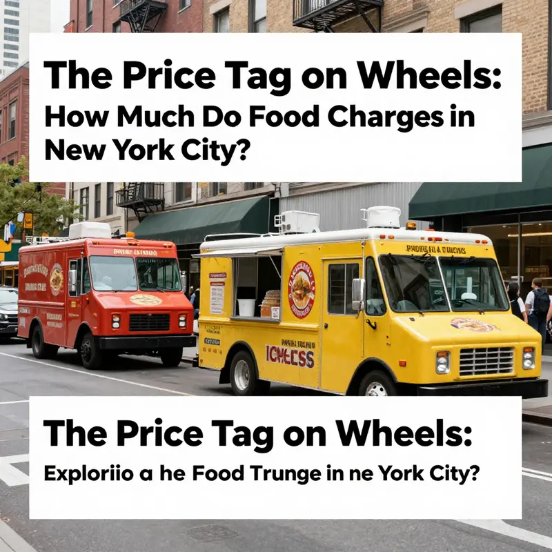 A panoramic view of colorful food trucks in NYC, capturing the essence of mobile dining experiences.