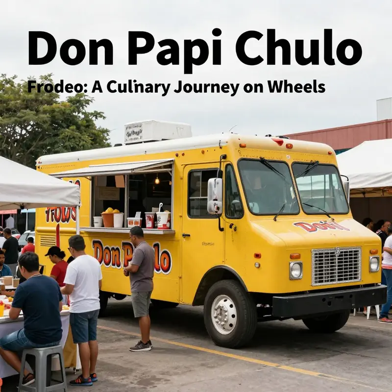 The Don Papi Chulo Food Truck at a food festival, capturing the atmosphere of joy and vibrant culinary offerings.