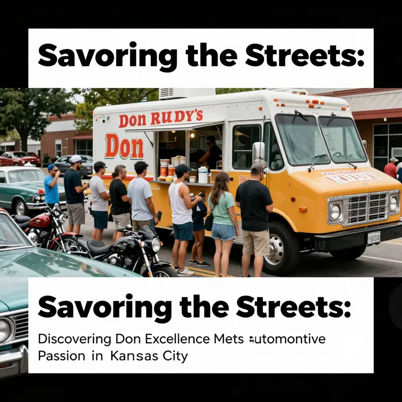 Don Rudy's Food Truck bustling with activity, capturing the essence of community and delicious food.