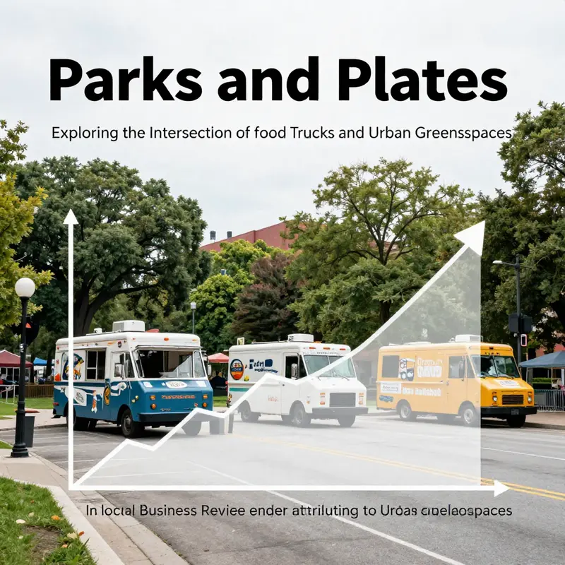 Food trucks operating in an urban park, illustrating the interplay of regulations and community engagement.