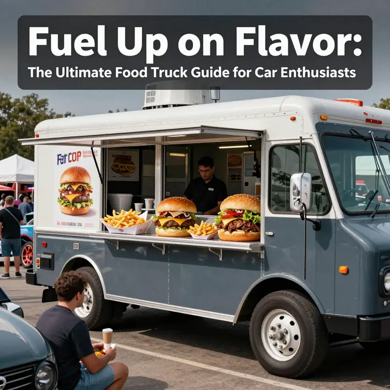 A food truck featuring mouthwatering breakfast options for early-rising car enthusiasts.