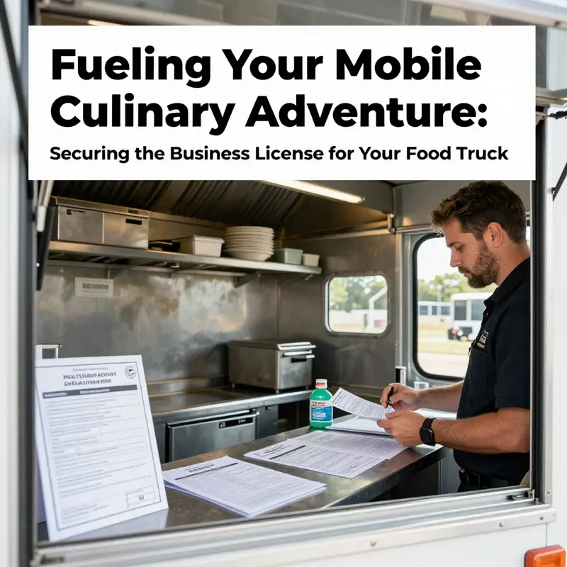 An entrepreneur prepares to tackle the essential steps to obtain a business license for their food truck.