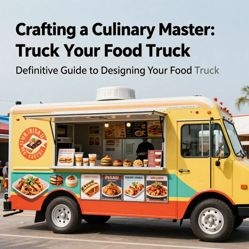 A food truck showcasing its unique culinary concept and diverse menu options, appealing to a wide audience.