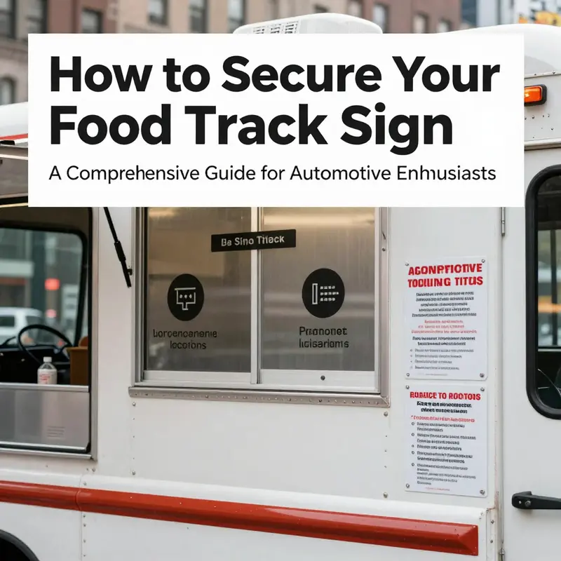 A food truck demonstrating compliance with local signage regulations in a vibrant urban environment.