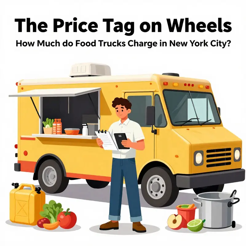 A diverse array of food trucks highlighting the initial investment required for new and used vehicles.