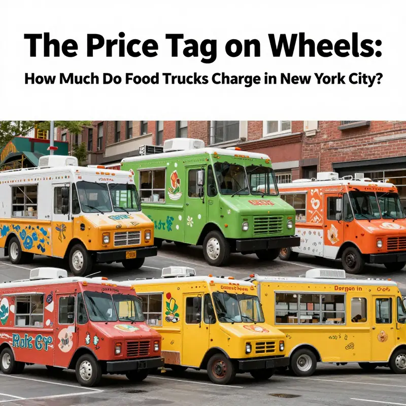 A diverse array of food trucks highlighting the initial investment required for new and used vehicles.