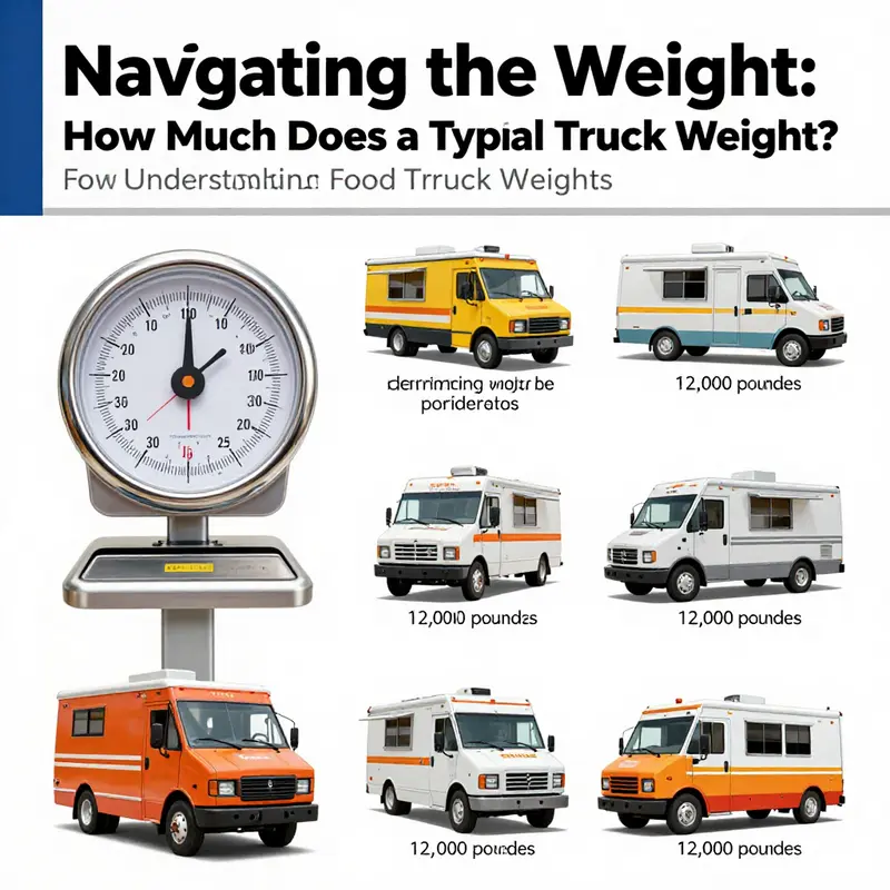 Weight range of typical food trucks depicted with various models.