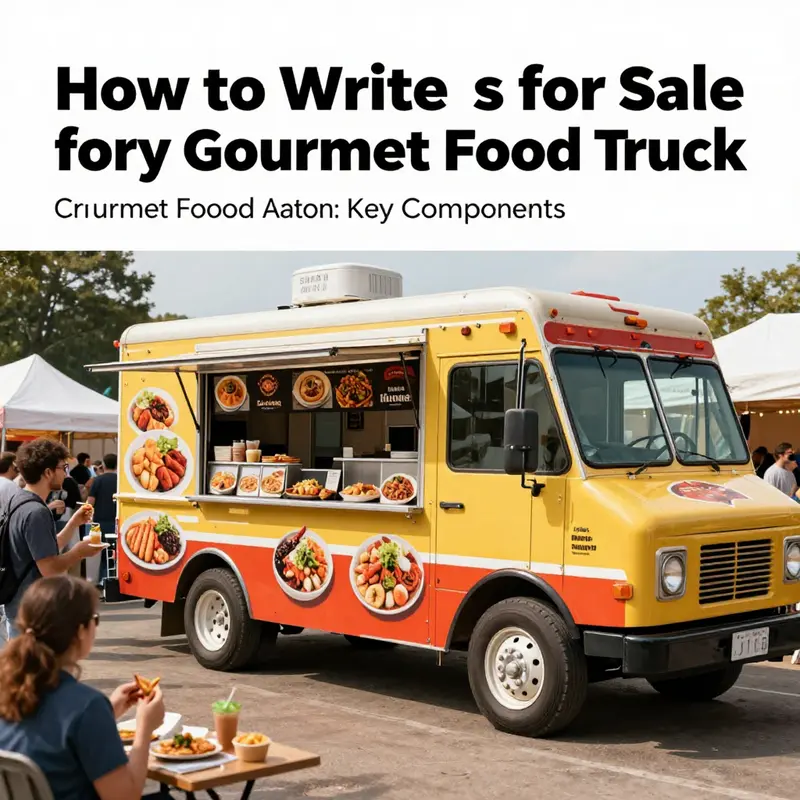 A gourmet food truck brimming with enticing dishes, setting the stage for effective advertisement.