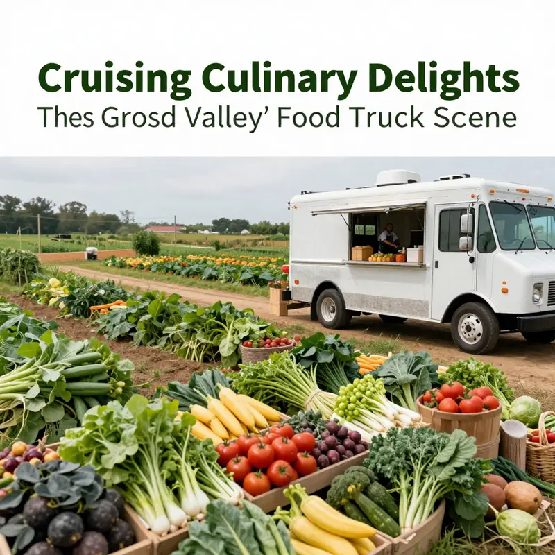 A vibrant food truck scene in Grass Valley, emphasizing its culinary diversity.