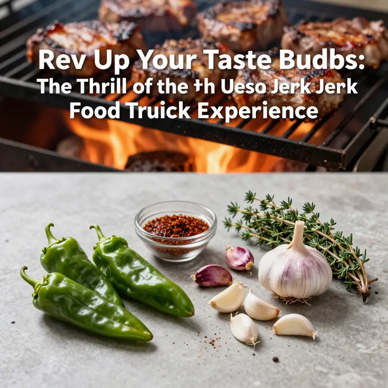 A vibrant jerk food truck showcasing traditional jerk dishes, highlighting the rich origins of this Caribbean cuisine.