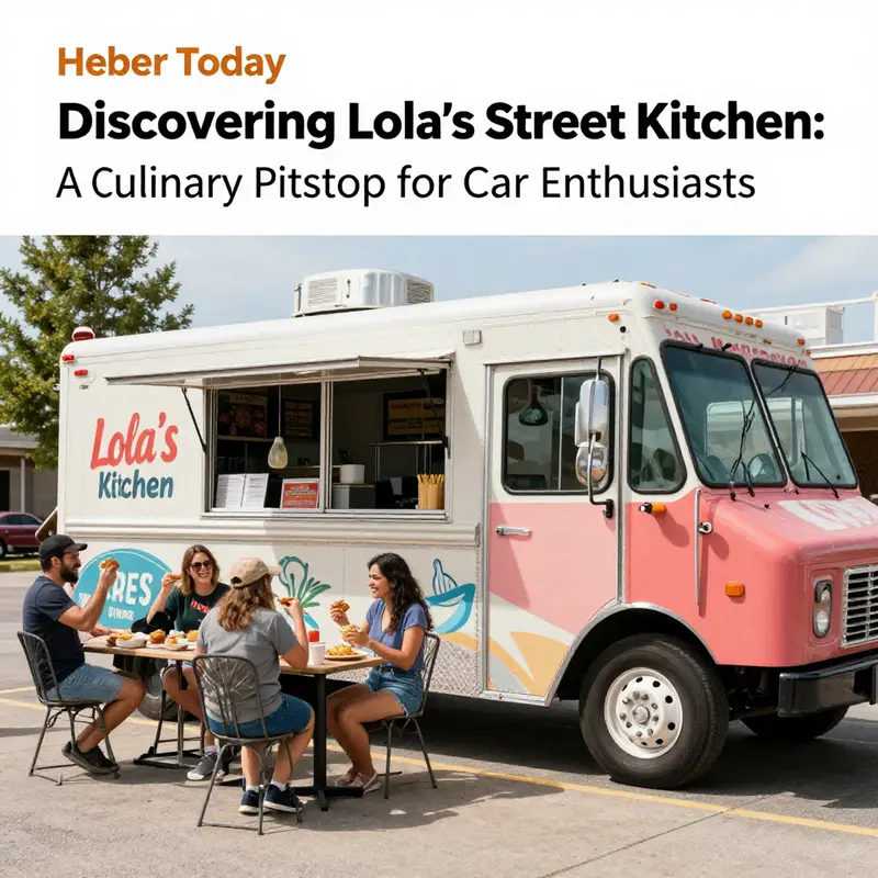 Customers enjoying meals from Lola’s Street Kitchen at its new Heber location.