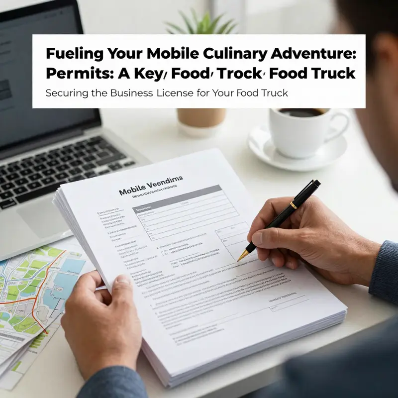 An entrepreneur prepares to tackle the essential steps to obtain a business license for their food truck.