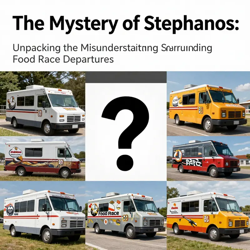 Imagery representing the confusion regarding Stephanos’ participaion in Food Truck Race.