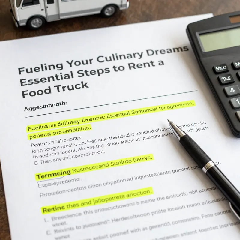 A lively street fair with food trucks emphasizing the importance of permits and licenses.