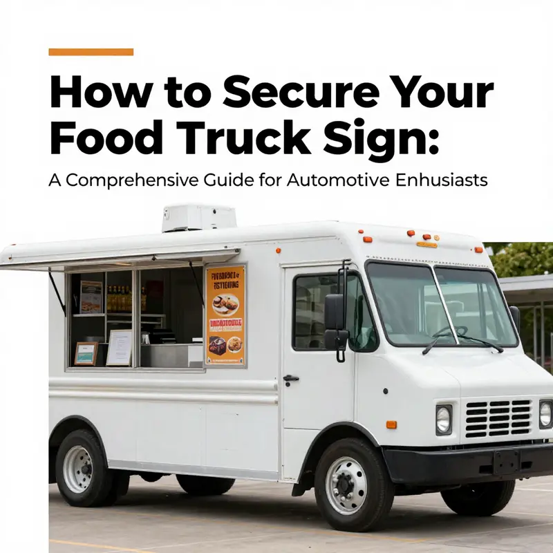 A food truck demonstrating compliance with local signage regulations in a vibrant urban environment.