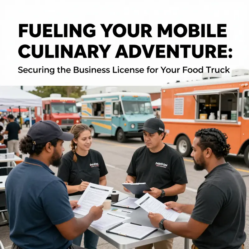 An entrepreneur prepares to tackle the essential steps to obtain a business license for their food truck.