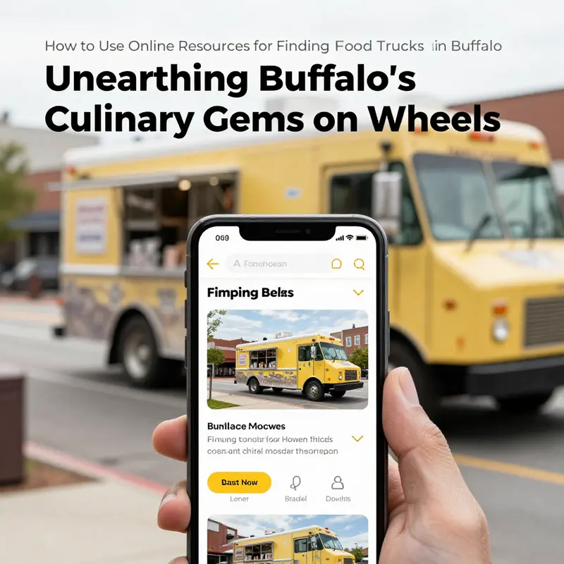 A lively food truck festival in Buffalo, showcasing diverse culinary options.