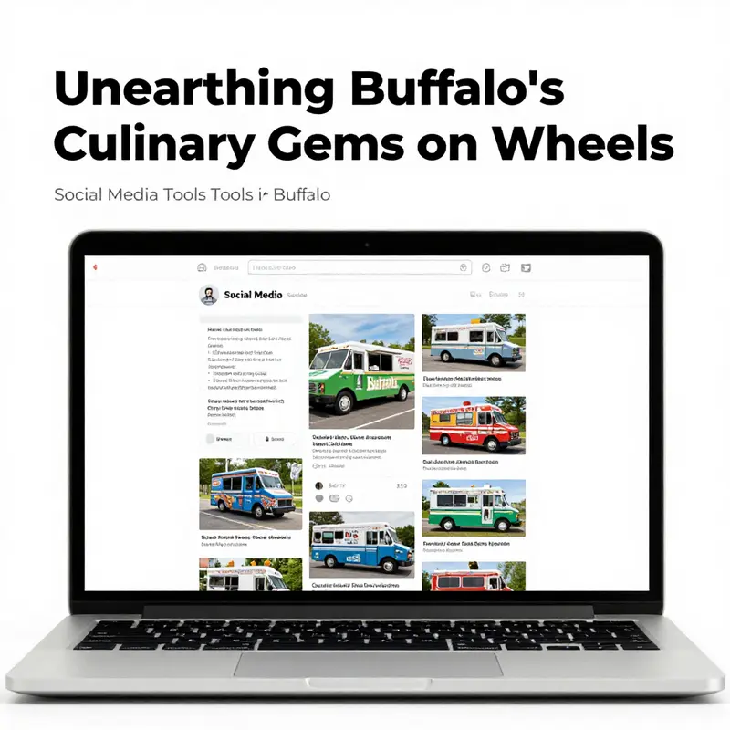 A lively food truck festival in Buffalo, showcasing diverse culinary options.