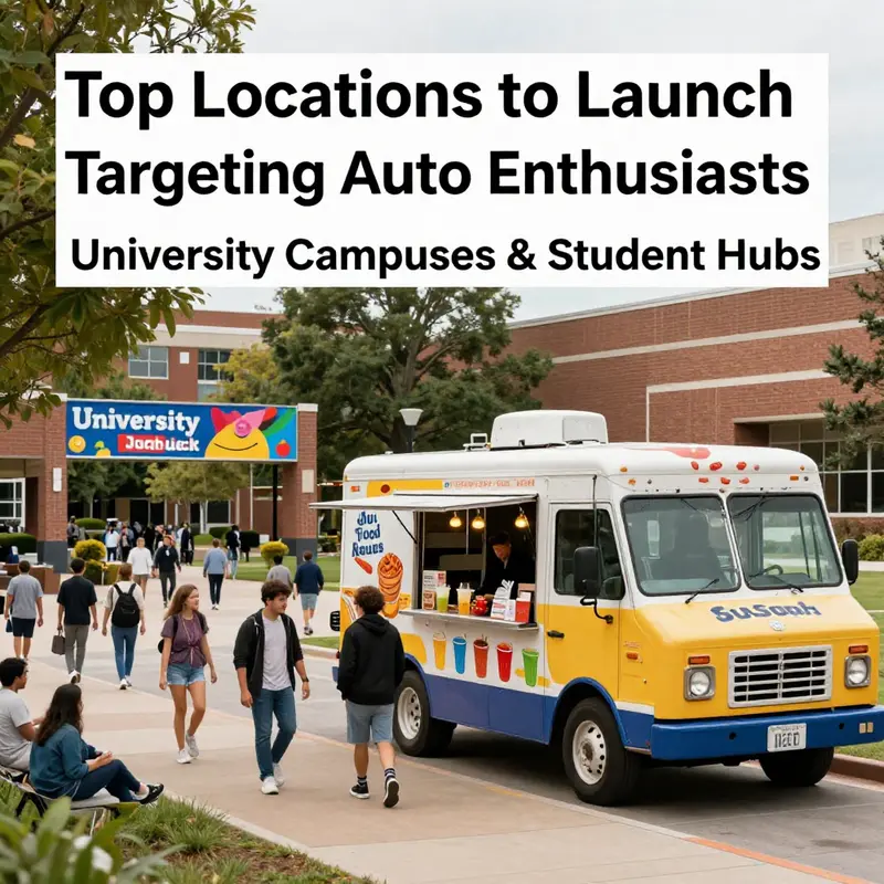 A vibrant core business district bustling with professional foot traffic, ideal for food trucks catering to busy workers.