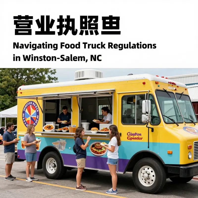 Food truck in Winston-Salem showcasing vibrant cuisine and local customers.