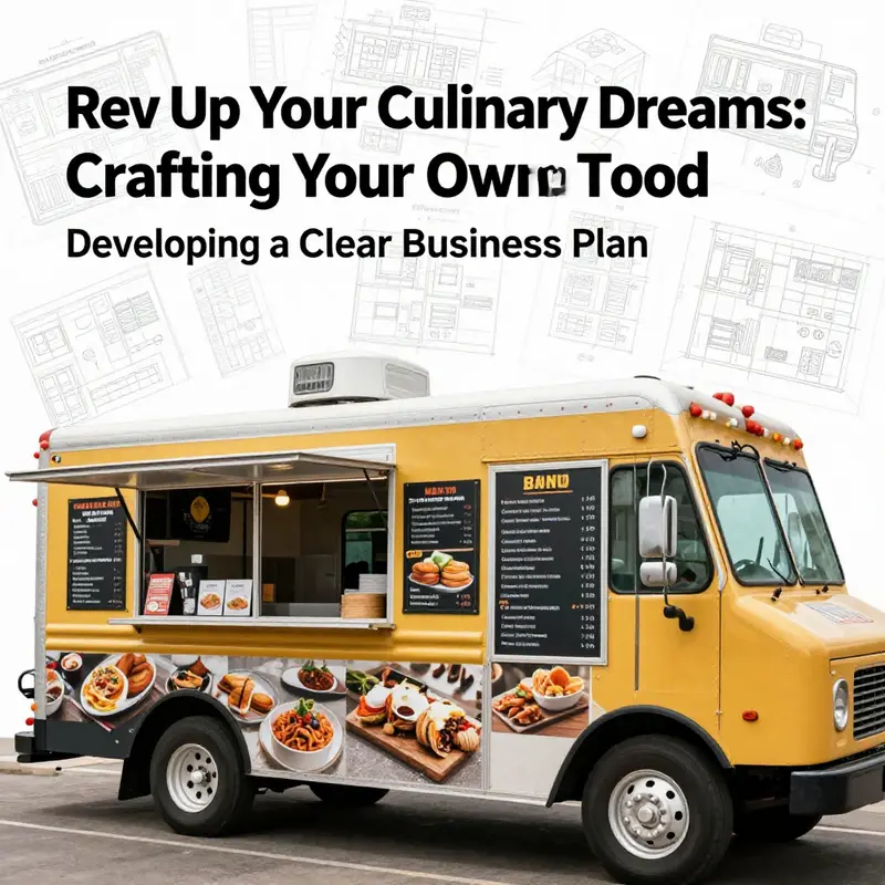 A well-organized workspace highlighting the essential components of a food truck business plan.