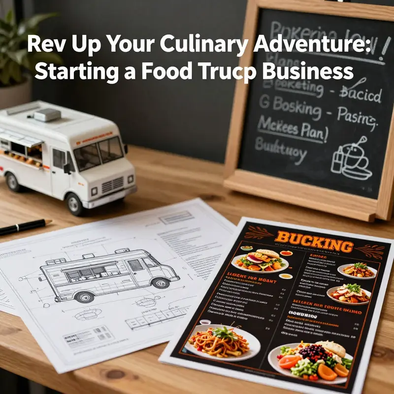 Detailed planning stages for your food truck business featuring menu and marketing strategies.