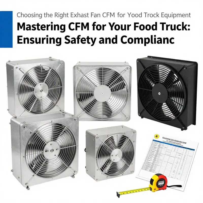 A snapshot of a food truck kitchen highlighting the importance of proper CFM for maintaining safety and air quality.