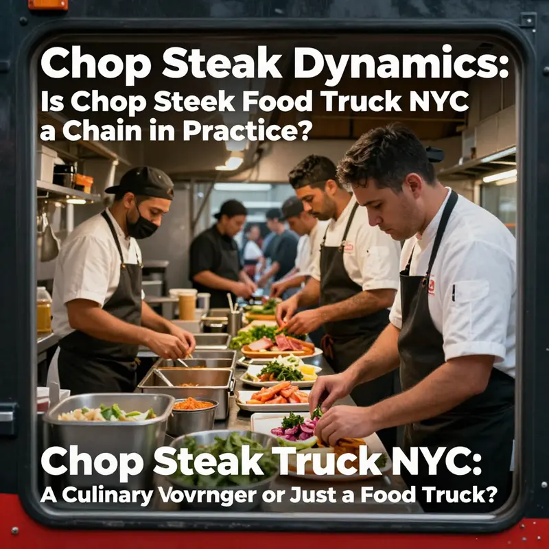 The Chop Steak Truck attracts a crowd, encapsulating the spirit of New York’s street food culture.