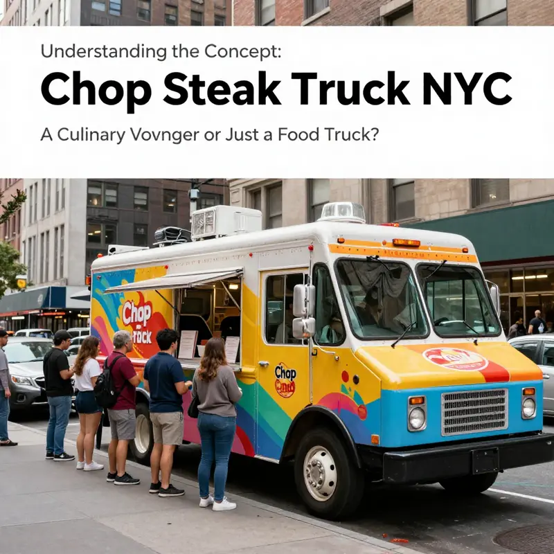 The Chop Steak Truck attracts a crowd, encapsulating the spirit of New York’s street food culture.