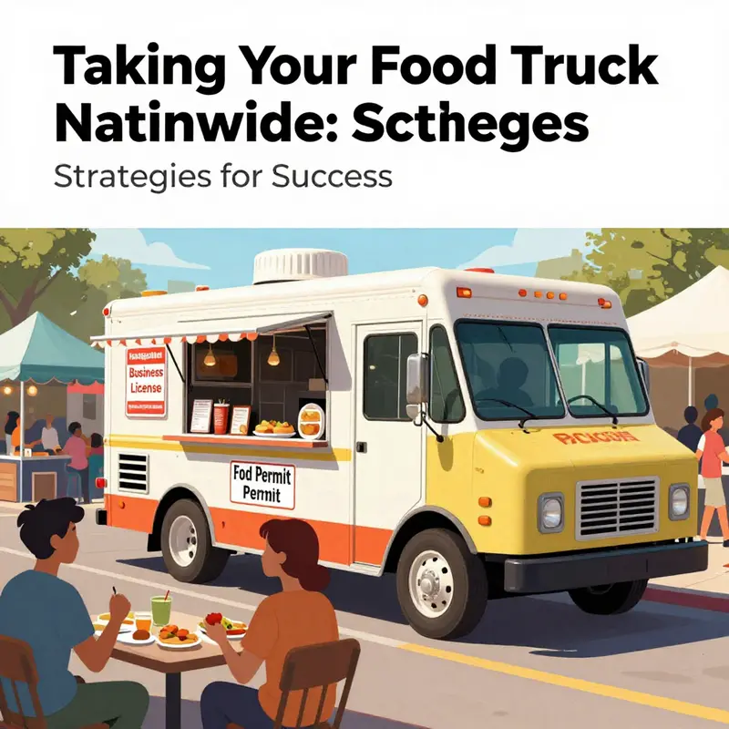 Food truck showcasing compliance with legal requirements during a busy festival.