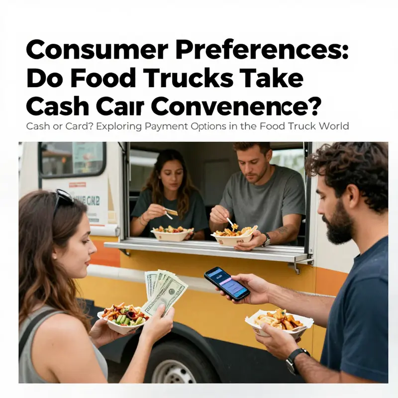 Traditional cash transactions at a lively food truck festival.