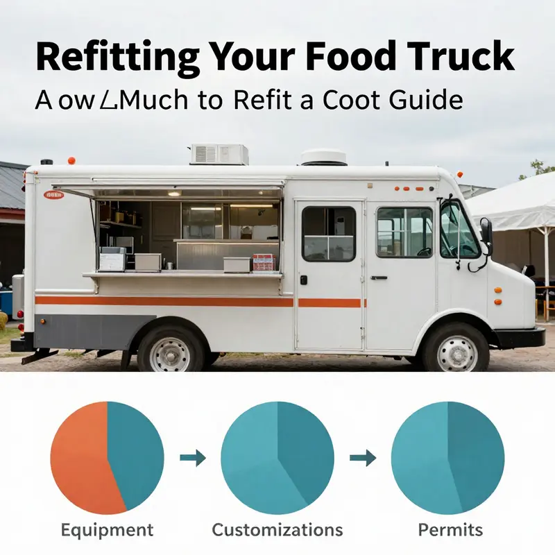 A visual representation of the various costs involved in refitting a food truck.