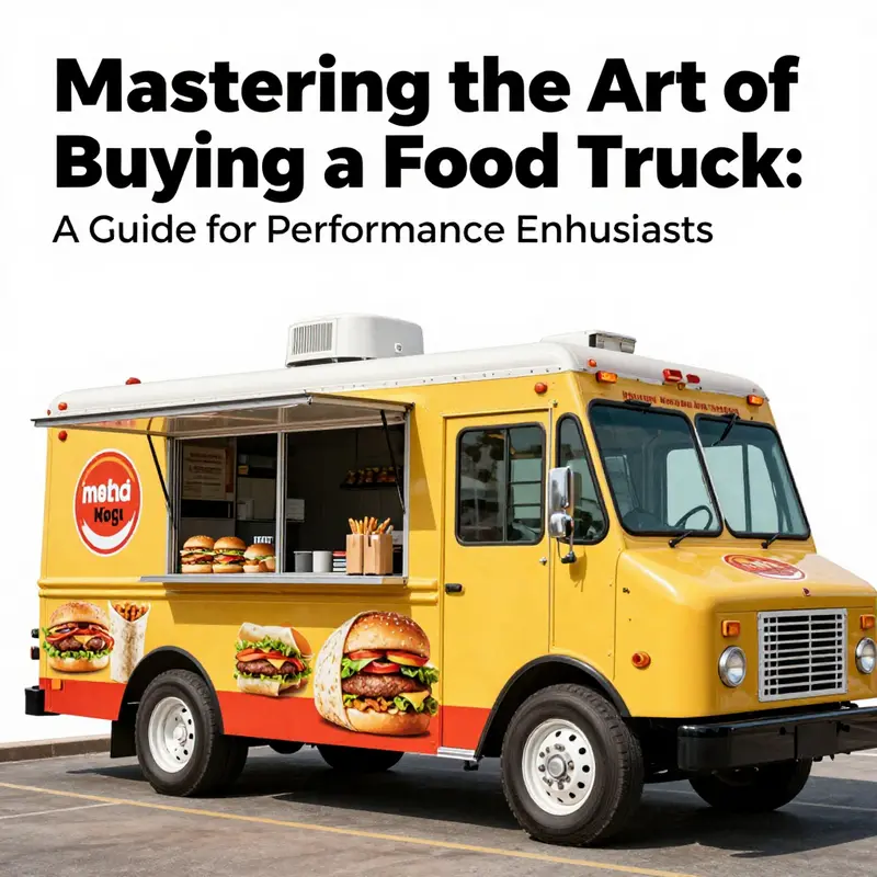 A creative food truck design reflecting the fusion of automotive passion and culinary excellence.