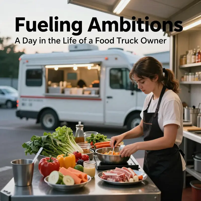 Sarah prepares fresh ingredients for her food truck, ‘Bite Me,’ before the sun rises.