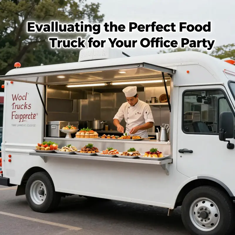 Employees engaging in a discussion about food preferences for the upcoming office party.